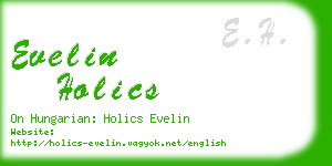 evelin holics business card